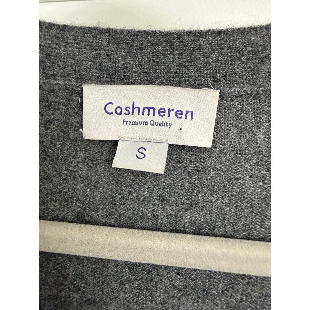 Cashmeren Long Profile Button Front Cardigan 100% Cashmere Casual Gray Sz S - Picture 6 of 7